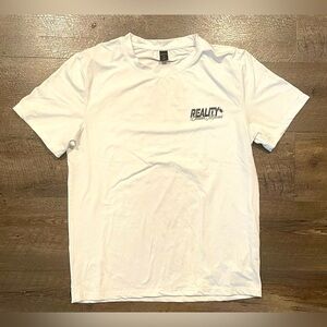 Romwe Men’s White Graphic Short Sleeve Tee  Size Small